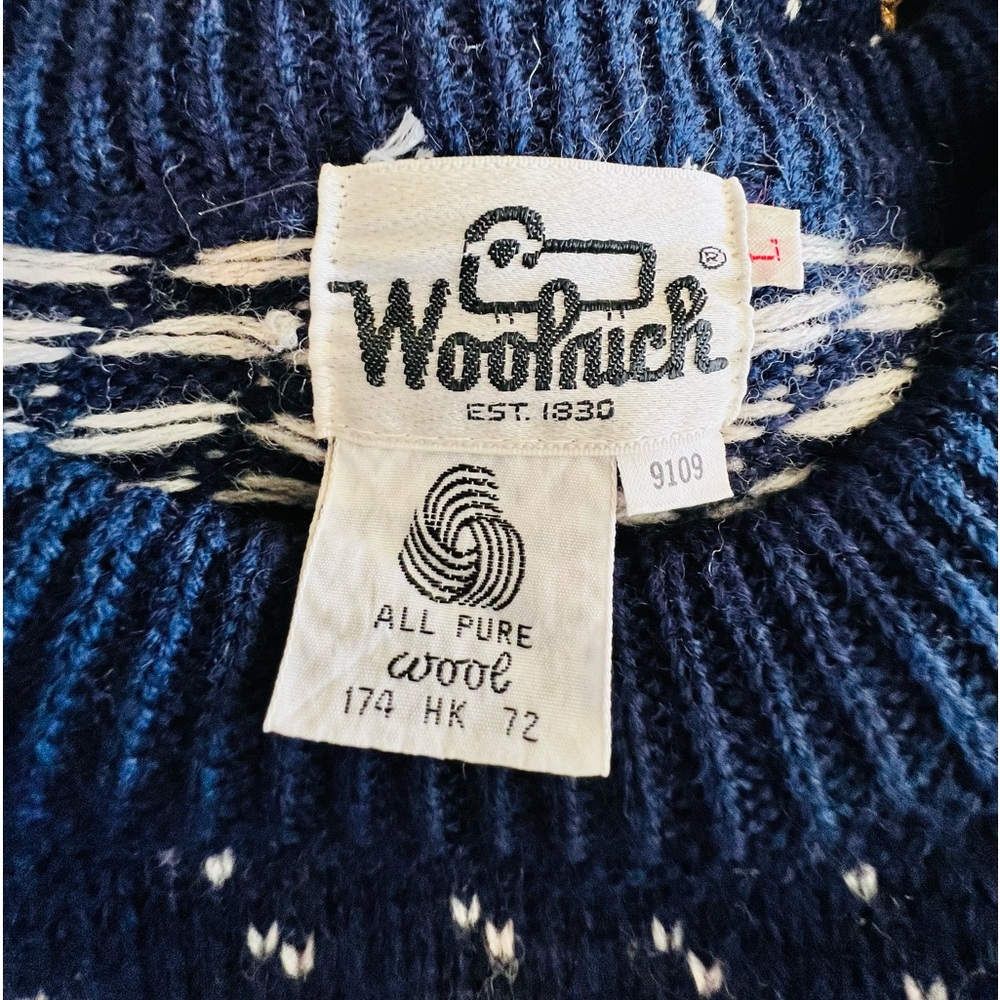 Vintage 70’ 80’ Authentic Sweater 100% Wool Made in British Hong Kong Size L - Picture 10 of 11